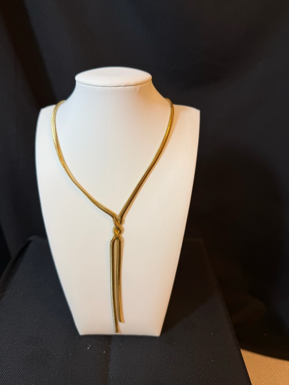Plunder Gold Knotted Lariat Necklace